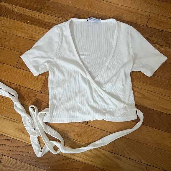 White Rib wrap top - Picture 2 of 2